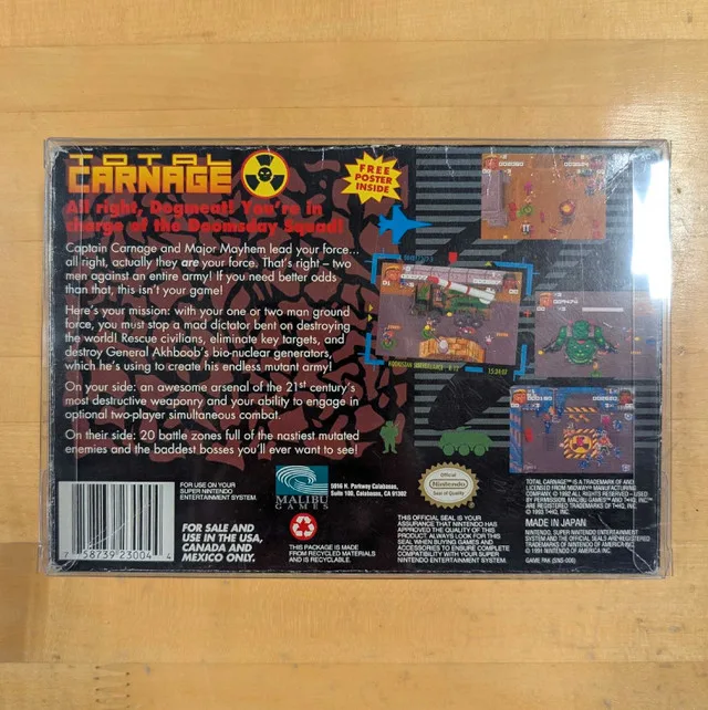 Total Carnage SNES Game CIB image indicator(3)