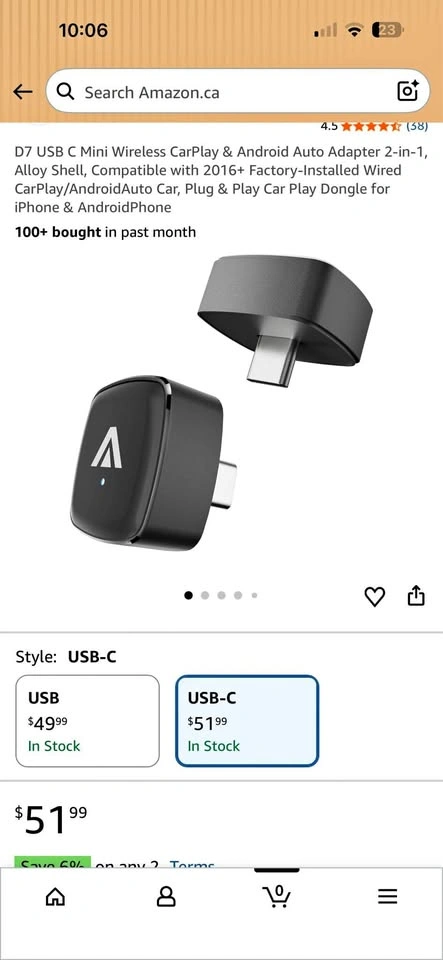 Wireless CarPlay & Android Auto Adapter (2-in-1)