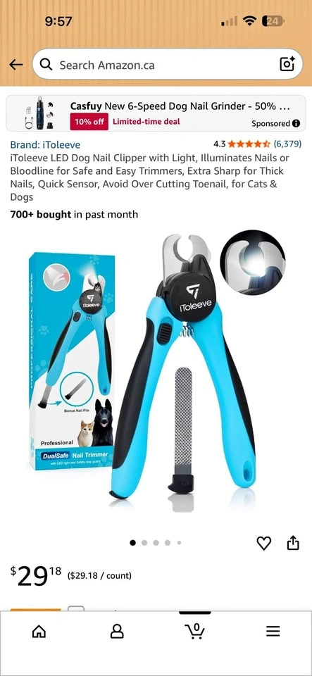 Brand new and never used professional LED pet nail clipper for s