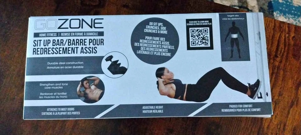 Brand New Home Fitness Exercise GoZone Sit Up Bar