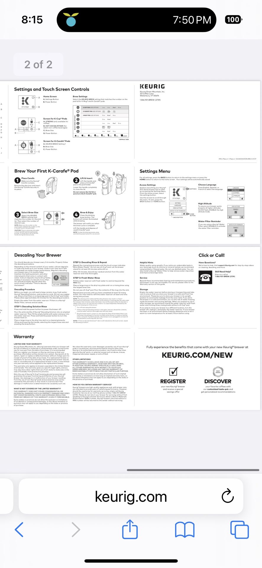 Keurig K200 Coffee Brewer - photo 4
