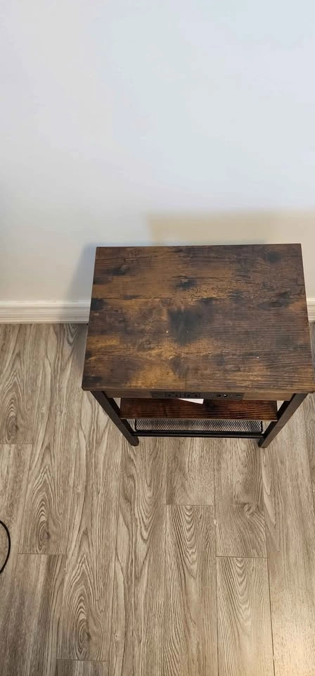 Nightstand / Side Table with Charging Station & USB - Brand New - photo 2
