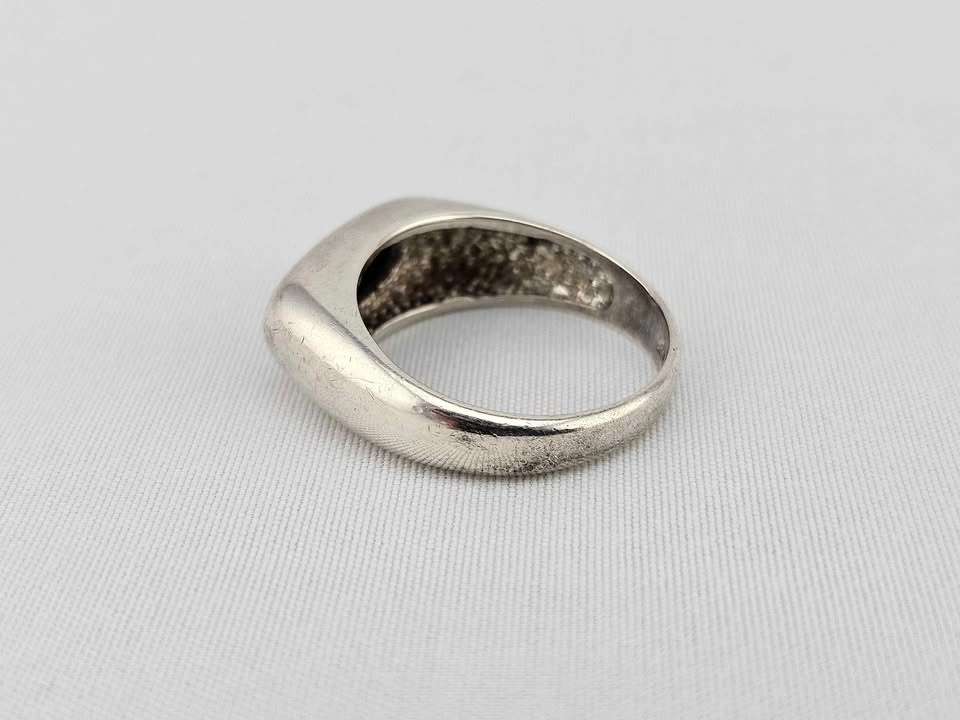 Vintage Sterling Silver Black Onyx Signet Ring Size 7.75 - photo 4