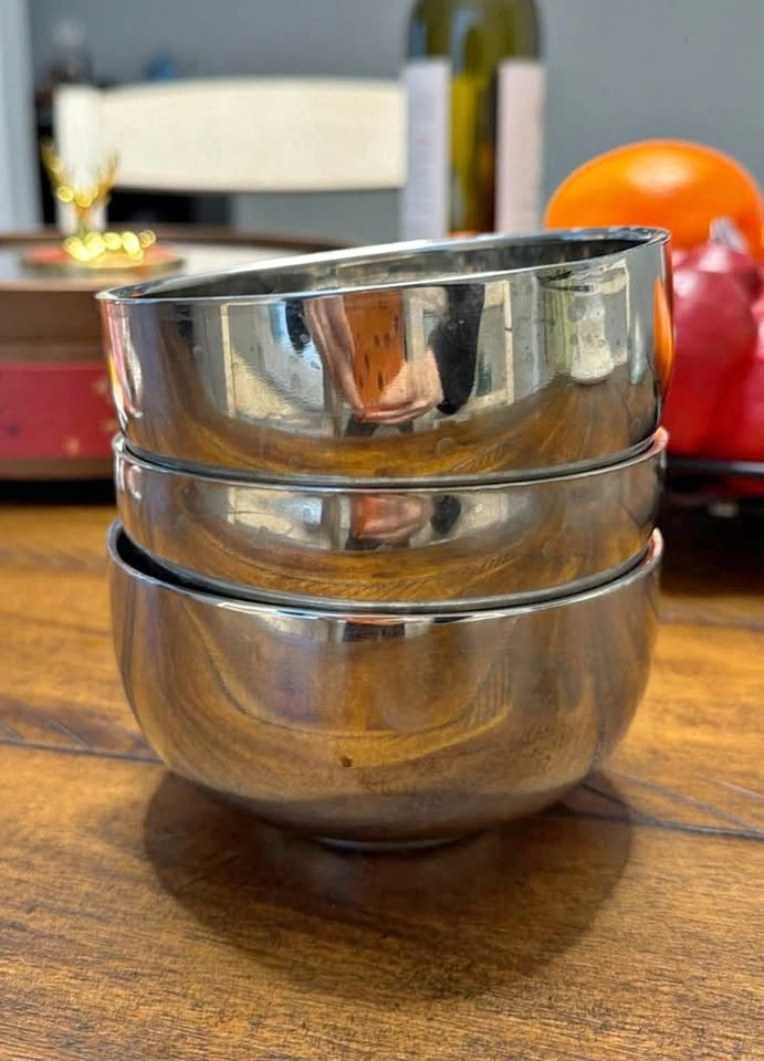 3 Stainless Steel Bowls