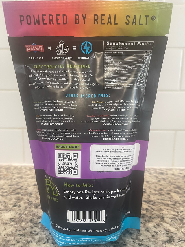 REDMOND Re-Lyte Hydration Electrolyte Powder Mix | 30 packs - photo 4