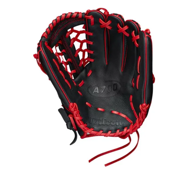 WILSON A700 PRO WEB BLACK/RED 12" Broken In image indicator(2)