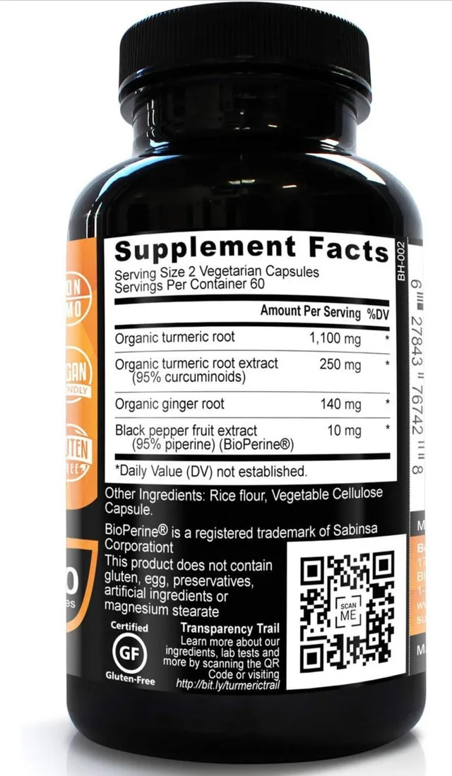 BE HERBAL Turmeric Curcumin 1500mg image indicator(2)