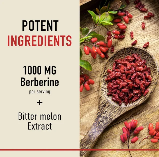 Berberine HCL Supplement | 1000mg | Support Glucos image indicator(3)