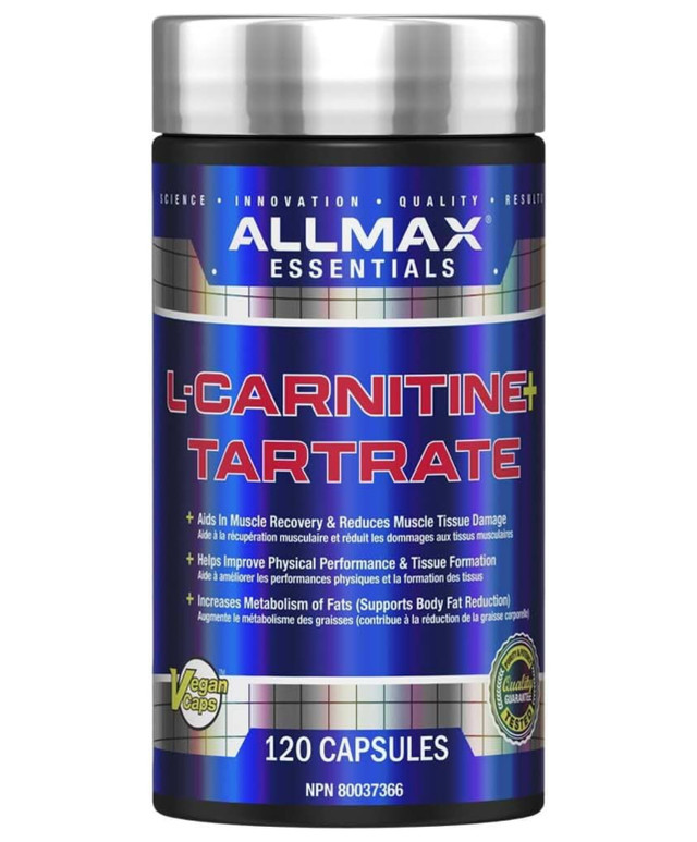 ALLMAX L-Carnitine + Tartrate + Vitamin B5 - 120 Capsules