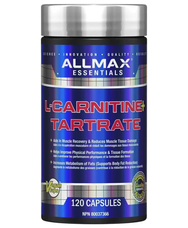 ALLMAX L-Carnitine + Tartrate + Vitamin B5 - 120 Capsules thumbnail