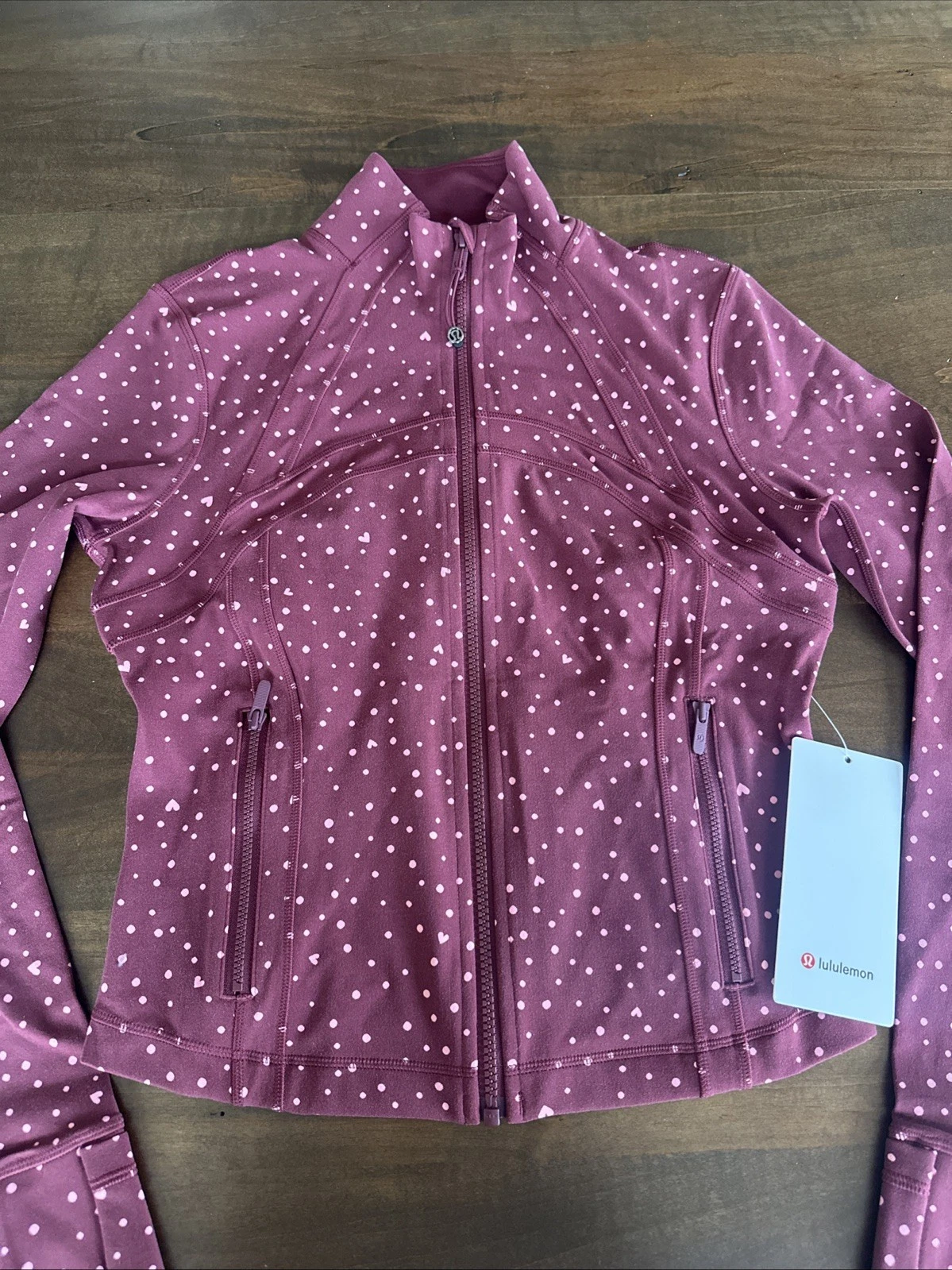 LULULEMON DEFINE JACKET CROPPED NULU HEART SCATTER DOT CANDY CLO - photo 3