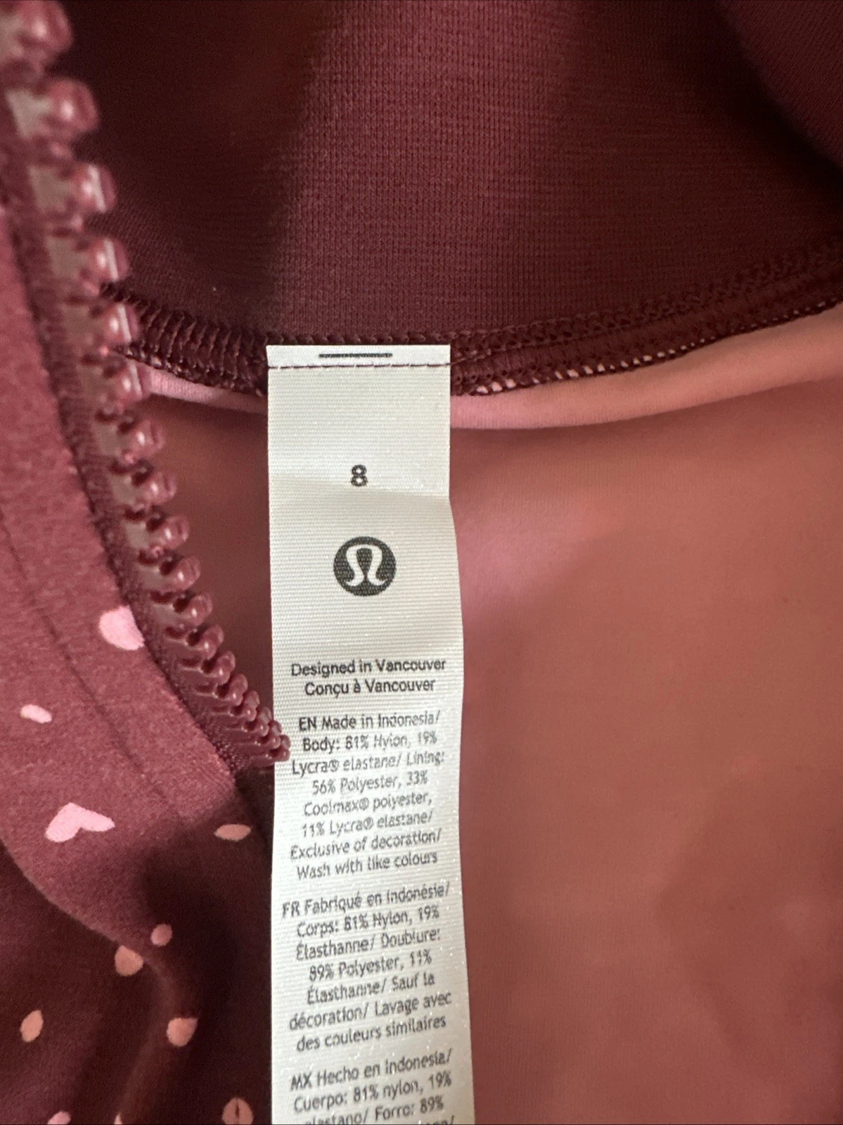 LULULEMON DEFINE JACKET CROPPED NULU HEART SCATTER DOT CANDY CLO - photo 4
