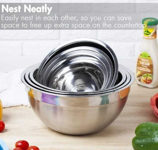 NEW Yihong Stainless Steel Mixing Bowls Set of 7