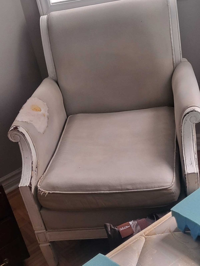 2 Matching High-End Arm Chairs - Upholstery Needed