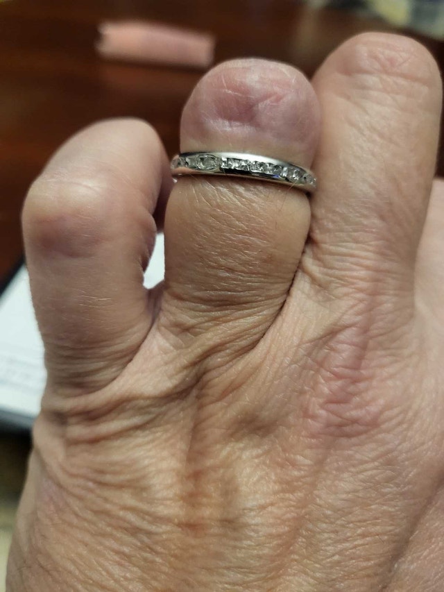 1 ct Diamond Platinum Eternity Band SI1 SI2, Size 8 - photo 2