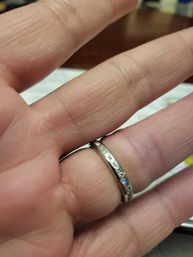 1 ct Diamond Platinum Eternity Band SI1 SI2, Size 8 - photo 3