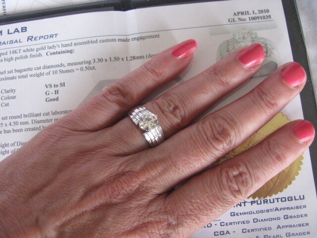 Charles & Colvard Moissanite Diamond Ring 2.5 CTW 14k