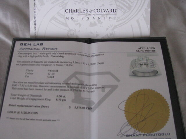 Charles & Colvard Moissanite Diamond Ring 2.5 CTW 14k - photo 3