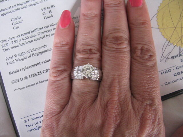 Charles & Colvard Moissanite Diamond Ring 2.5 CTW 14k - photo 4