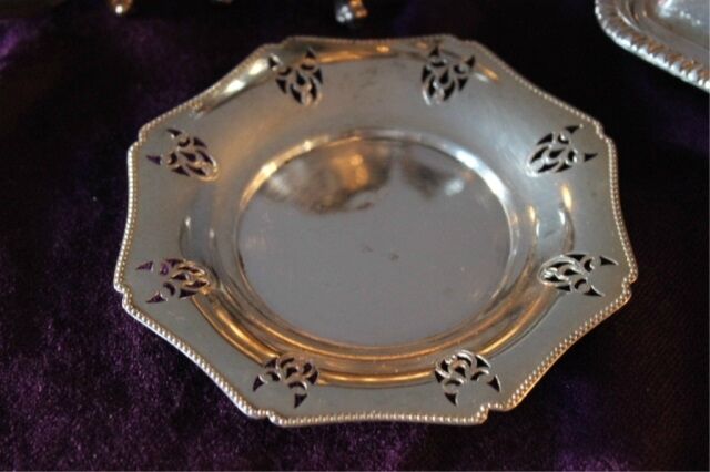 Reproduction Silver Plated Butter Dish, Creamer & Sugar Set - photo 2