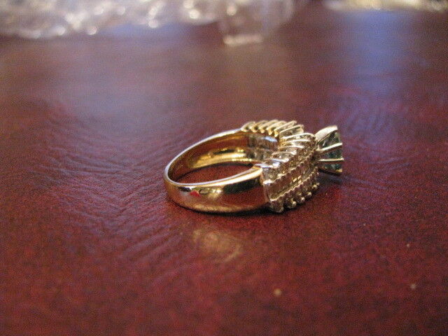 14k Gold 1.9 Ct Diamond Ring with Blue Center Diamond $4,350.00 - photo 4