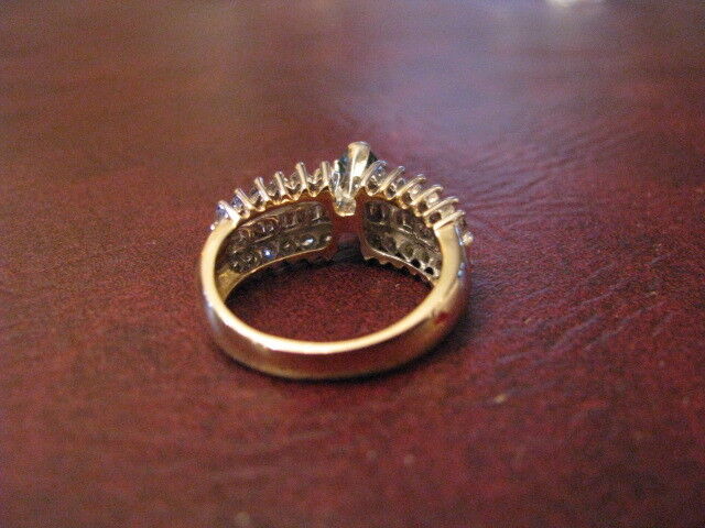 14k Gold 1.9 Ct Diamond Ring with Blue Center Diamond $4,350.00 - photo 5