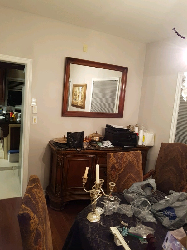 Large Wooden Mirror - 46" x 35" Solid Mahogany - photo 4