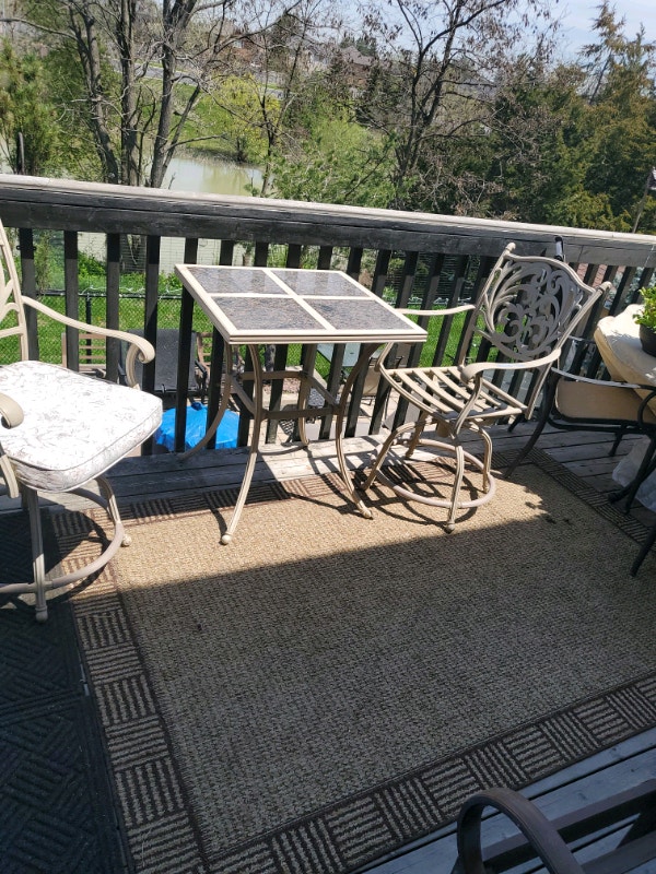 Patio Set - 2 Chairs, Table & Lounge Chaise