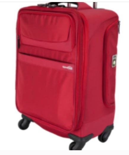 Genius Pack Red 22" Spinner Suitcase - New