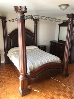 Double Poster Bed - Headboard Needs Reupholstering - photo 2