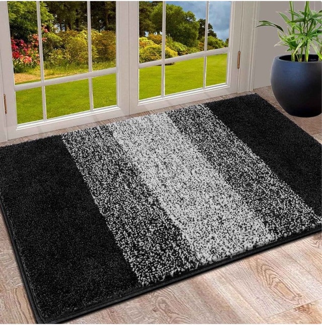 NEW Vaukki 90cmx150cm Non-Slip Absorbent Indoor Doormat, Black