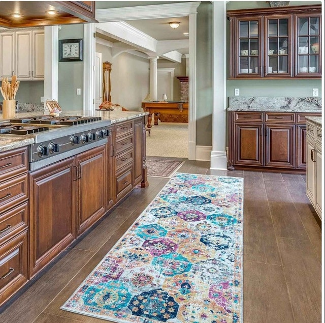 New Mandala 2' x 6' Washable Indoor Area Rug