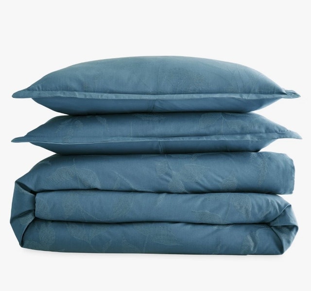 Scott Living Meadow Leaves Gray Cotton Blend Duvet Cover Set - photo 4