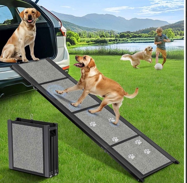 Gaoiytk 71" Extra Long Folding Dog Ramp