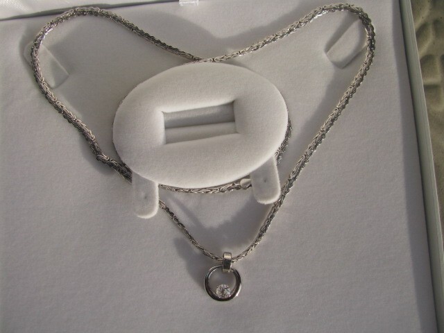 Heavy .60ct Bezel Set Diamond Solitaire Pendant w/Chain - photo 2