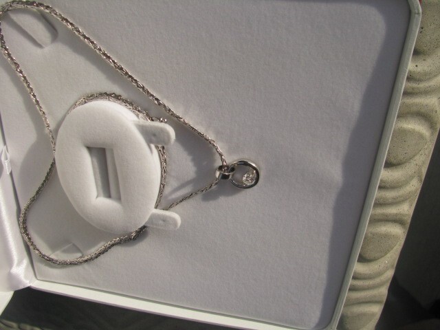 Heavy .60ct Bezel Set Diamond Solitaire Pendant w/Chain - photo 3
