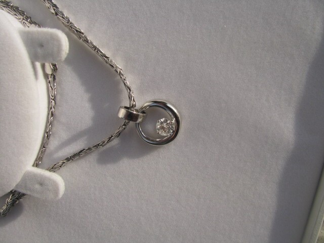 Heavy .60ct Bezel Set Diamond Solitaire Pendant w/Chain - photo 4
