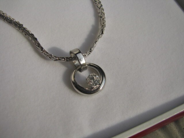 Heavy .60ct Bezel Set Diamond Solitaire Pendant w/Chain - photo 5