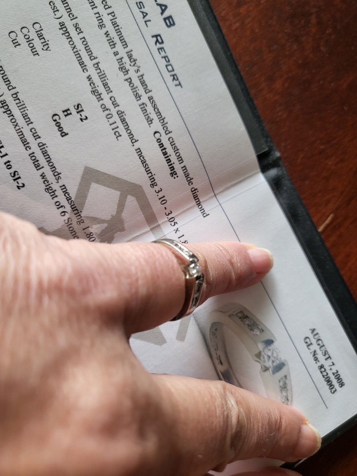 Platinum Diamond Ring .23 Ct Si1 To Si2