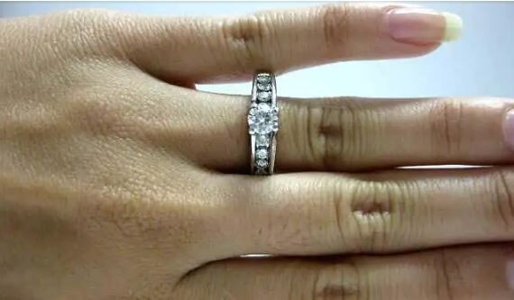 1 ct Platinum Engagement Ring - Size 8 3/4