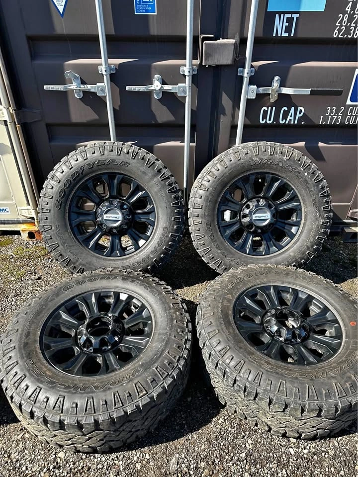 OEM 18” Ford F250 Rims w/ Goodyear Wrangler Tires