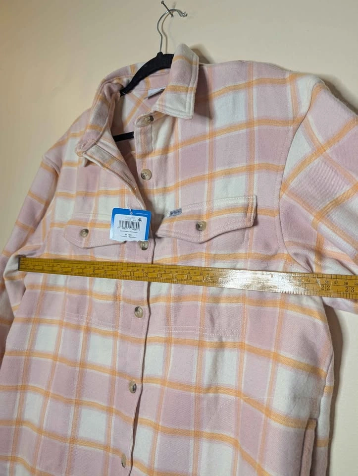 Columbia Calico Basin Shirt Jacket, Pink and White Plaid Shirt - photo 3