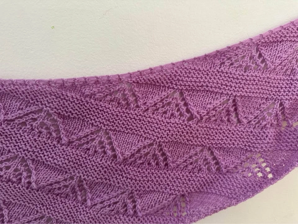 Purple Handmade Lace Shawl - photo 2