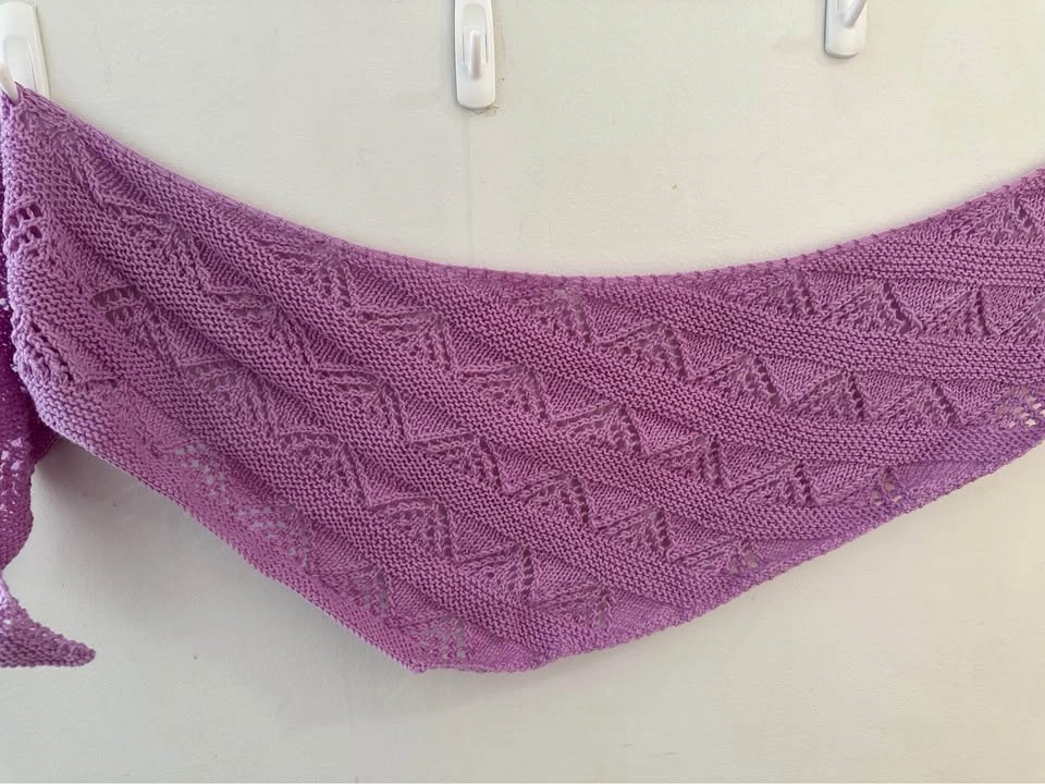 Purple Handmade Lace Shawl - photo 3