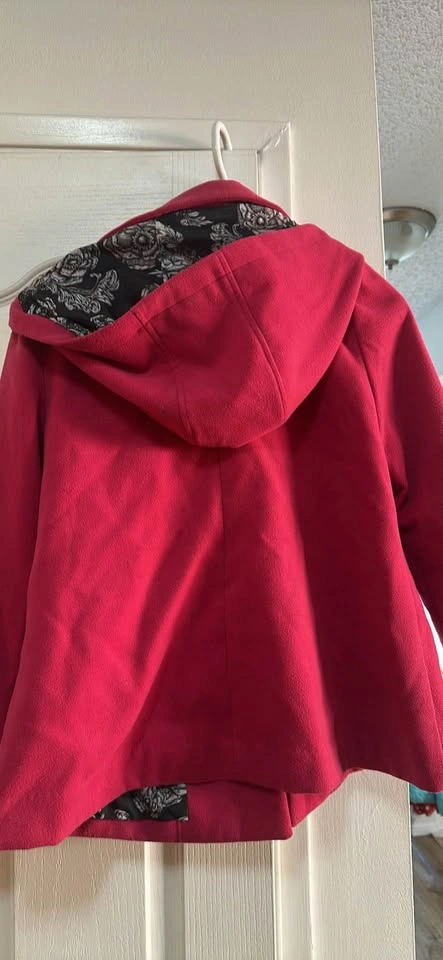 Women's Hot Pink Wool Coat - photo 2