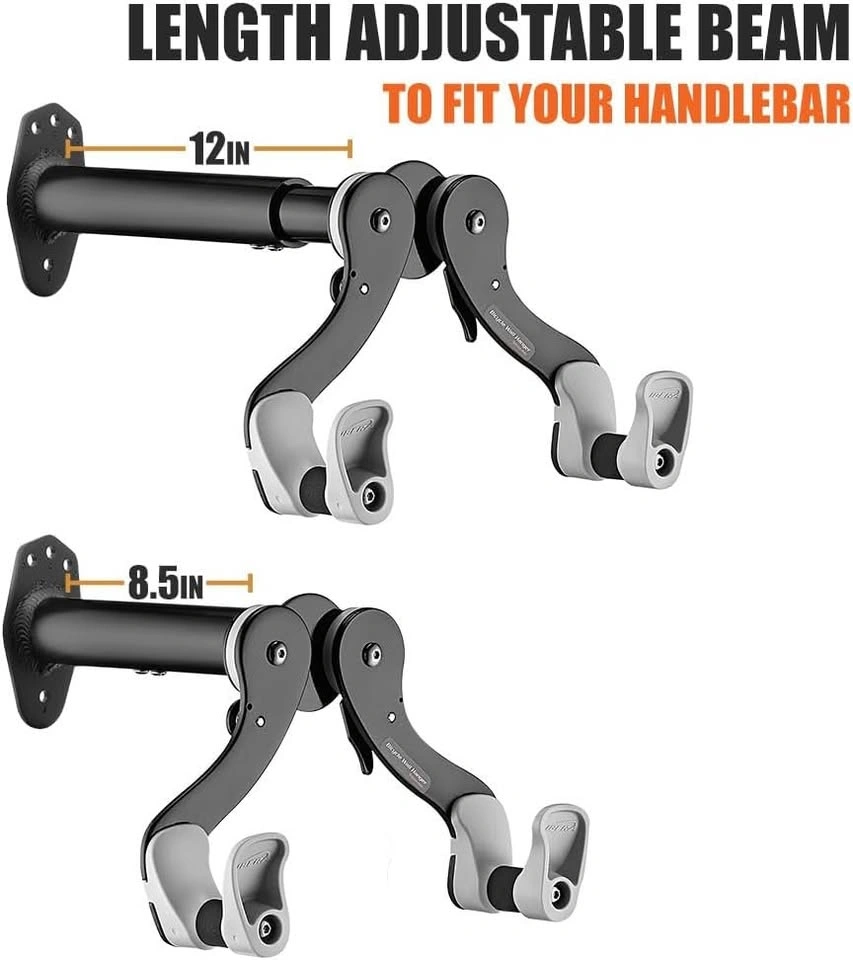 Adjustable Wall Mount Bike Hanger – Heavy Duty Bicycle Hook Rack - photo 2
