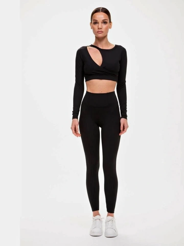 PHILANTHROPY Black Leggings High Waist Stretch Medium