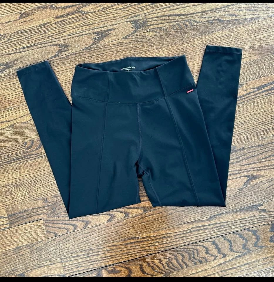 PHILANTHROPY Black Leggings High Waist Stretch Medium - photo 2