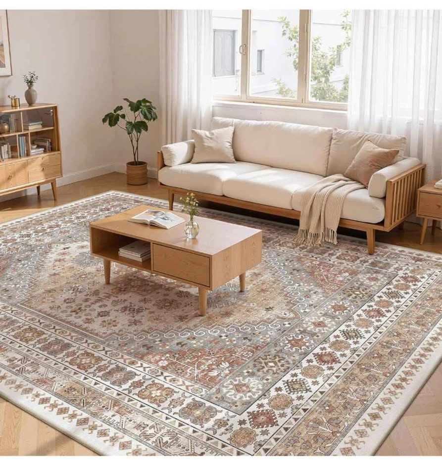8x10 Area Rug - Vintage Style, Washable, Non-Slip - photo 3