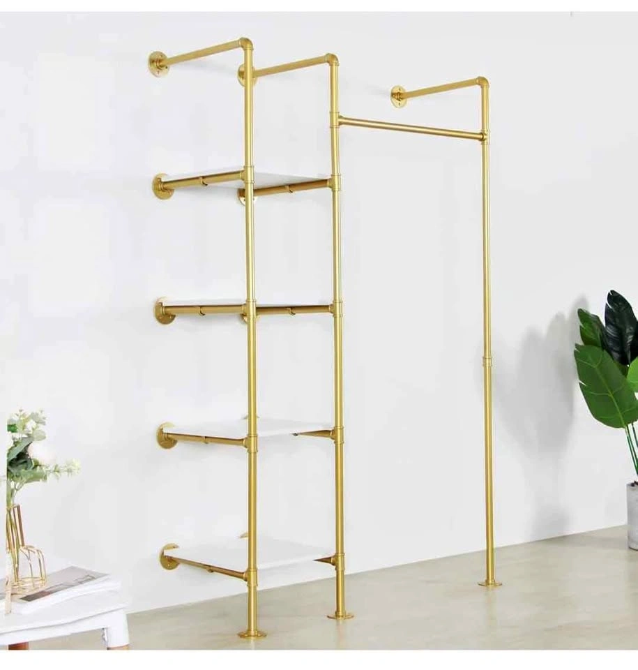 Heavy Duty Metal Garment Rack with Shelves